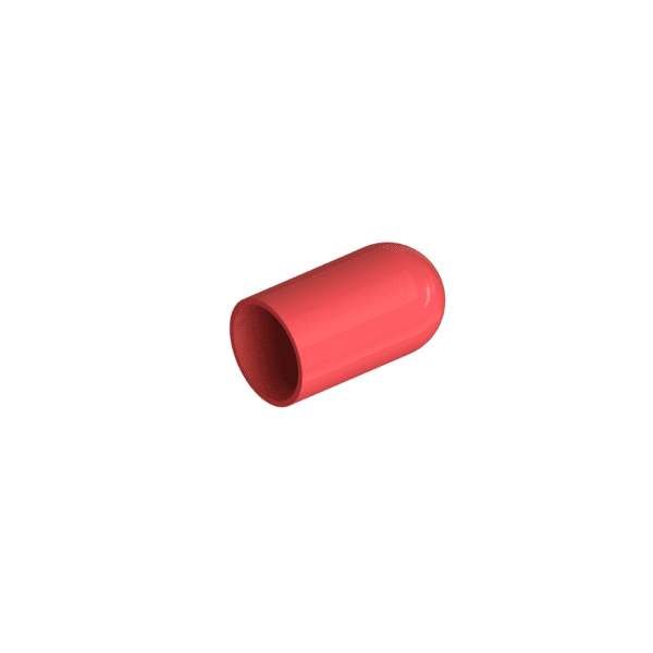 Dust Cap, HFBR Bulkhead, Color red-8347