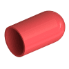 Dust Cap, HFBR Bulkhead, Color red-0