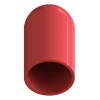 Dust Cap, HFBR Bulkhead, Color red-8831