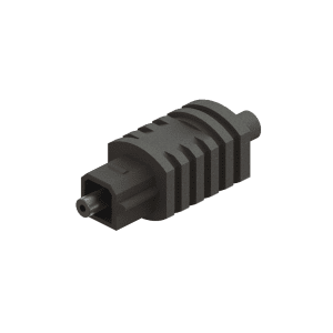 TOSLink F05 Connector, 1.0mm x 2.2mm POF, Light-Seal®, With Strain Relief-0