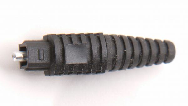 TOSLink F05 Connector, 1.0mm x 2.2mm POF, Light-Seal®, With Strain Relief-2835