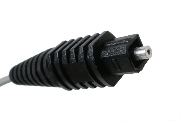 TOSLink F05 Connector, 1.0mm x 2.2mm POF, Light-Seal®, With Strain Relief-2834