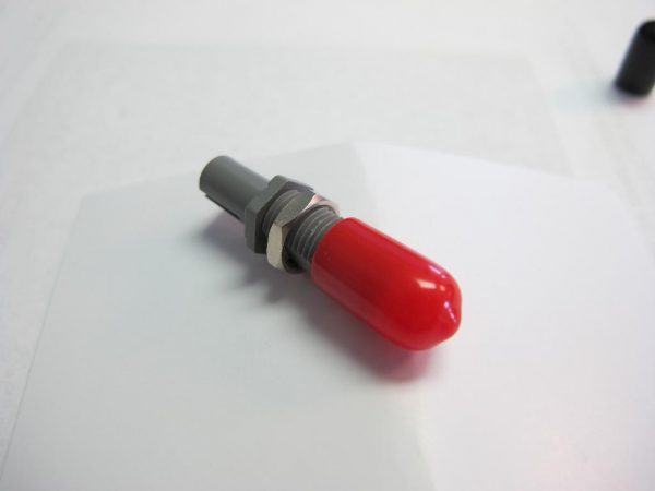 Dust Cap, HFBR Bulkhead, Color red-2090