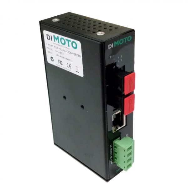 Ethernet Media Converter, 2 Port, Industrial-Grade, Copper to POF, OptoLock® Connectors-6875