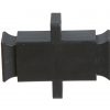 Bare Fiber Duplex Bulkhead/Coupler, 1.5 mm Jacket Size, Color Black-7964