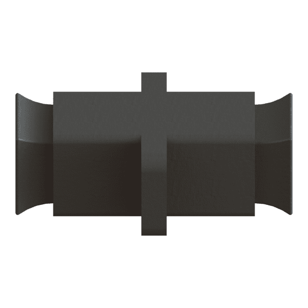 Bare Fiber Duplex Bulkhead/Coupler, 1.5 mm Jacket Size, Color Black-8731