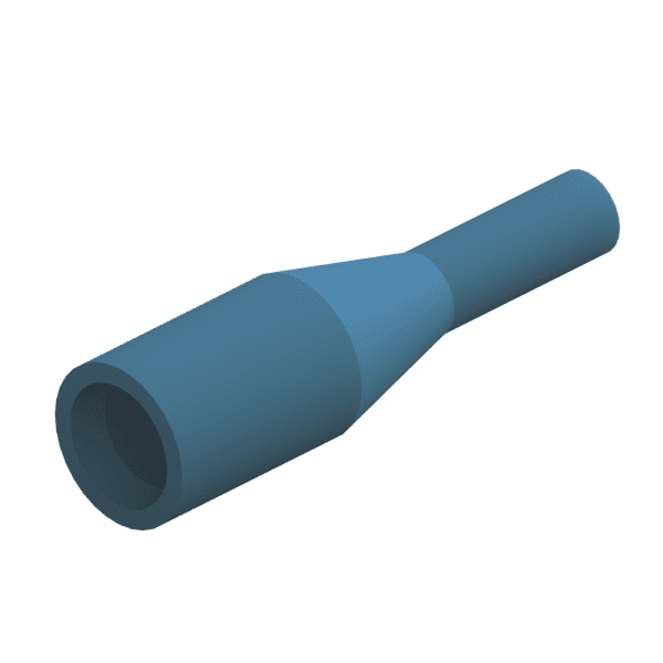 Strain Relief, bare fiber, 1mm fiber, Blue-8622