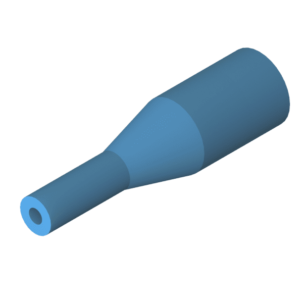 Strain Relief, bare fiber, 1mm fiber, Blue-8624