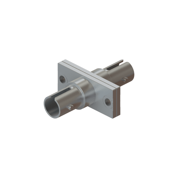 ST bulkhead flanged adapter, multi-mode ST connector to ST connector-8406