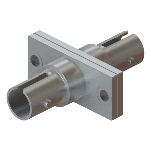 ST bulkhead flanged adapter, multi-mode ST connector to ST connector-0