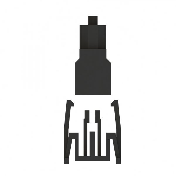 TOSLink F05 Connector, Latching, 1.0mm x 2.2mm POF-4293