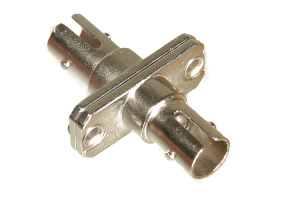 ST bulkhead flanged adapter, multi-mode ST connector to ST connector-4738
