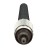 FC POF connector, 1000 um fiber, 2.2 mm jacket, black strain relief, Rohs compliant-9367