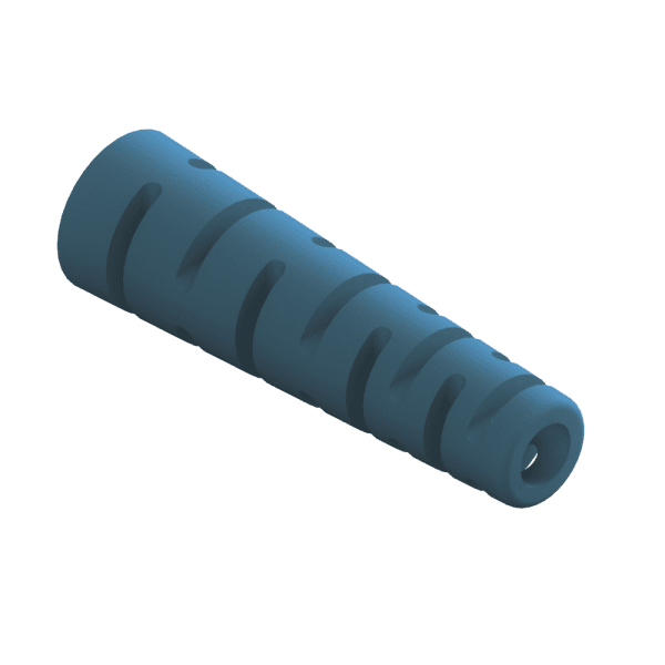 LC Connector strain relief, color Blue, softer durometer for larger crimp ring.-8630