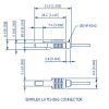 RedLink® Simplex Latching Connector, 1.0mm x 2.2mm, Versatile Link Compatible, Blue-6825